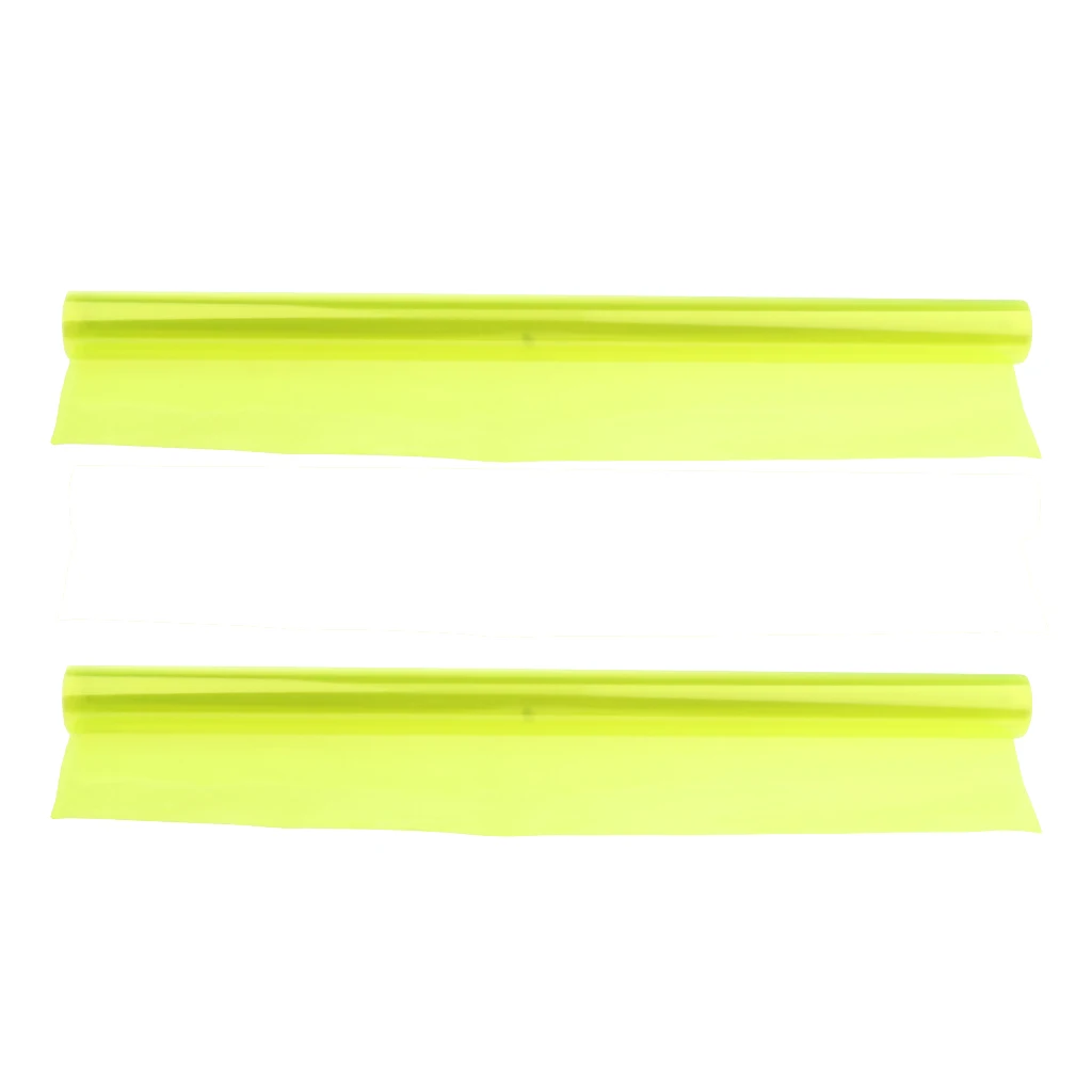 2x Color Correction Gel Filter Overlays Transparency Color Film Plastic Sheets Gel Lighting Filters Florescent Yellow