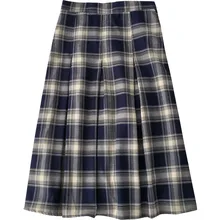 MUMUZI Женская хлопковая юбка на весну и зиму, винтажная Свободная Женская длинная Плиссированная юбка с высокой талией, Женская юбка в студенческом стиле