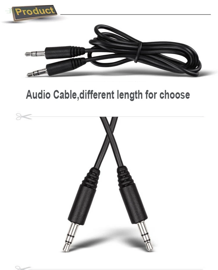 Wholesale 3 5 Mm Pin To 3 5 Mm Pin Stero Audio Cable Headphone Jack Black for Iphone Xiaomi Samsung Mobile Phone 300pcs lot