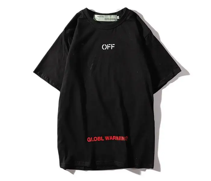 Новинка 19SS Off-White OW вишневые модели унисекс для влюбленных пар хлопковая модная футболка с короткими рукавами и круглым вырезом