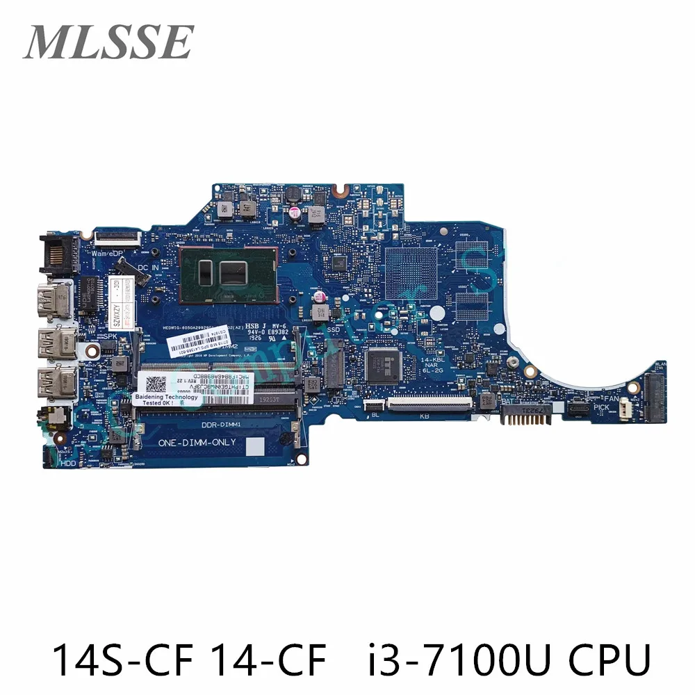 Материнская плата для ноутбука HP 14S-CR 14S-CF 14-CF аналогична стандарту с ядерным