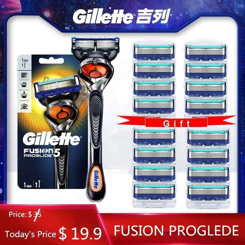 Promo Manual Shaver Razors-Machine Cassettes Gillette Fusion Proglide Replacebale-Blade  WGwgrDQDdzk