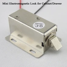 2pcs 12V Mini latch Electric magnetic lock latch Cabinet lock Electromagnetic deadbolt File Case Cupboard Drawer door lock