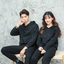 Autumn And Winter New Style Hooded Korean-style COUPLE'S Women's Slim Fit Running Fitness Outdoor Sports Clothing Casual