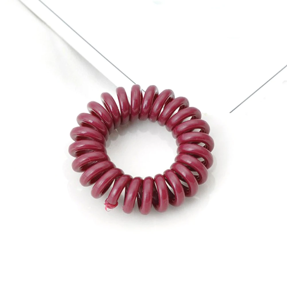 Женские эластичные резинки для волос телефонный провод браслеты повязки спиральная форма конский хвост резинка для волос