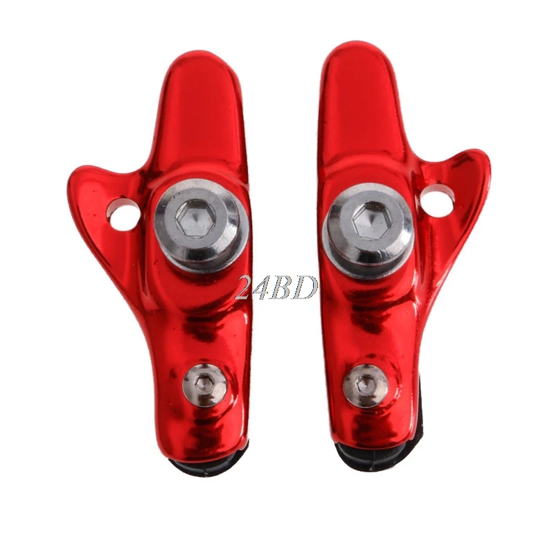 Red 1 пара MTB Дорожный велосипед Велоспорт V Тормозные колодки держатель резиновые блоки C моллюск - Цвет: Red
