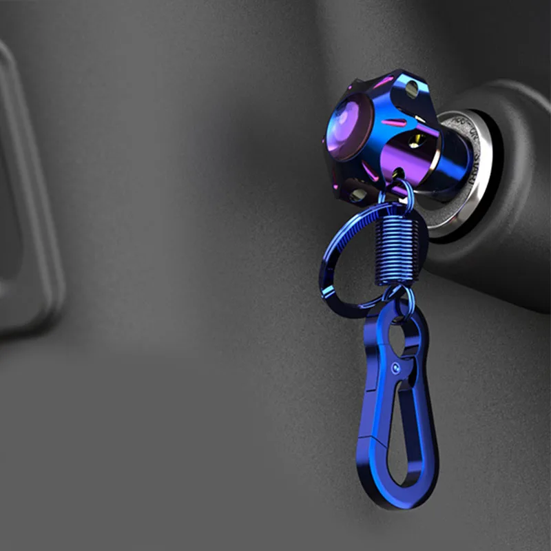 Universal Motorcycle Keychain Modified Key Cover CNC Key Bit Pentagonal Hexagon Key Head Cover Decorative Key Ring Car Accessory