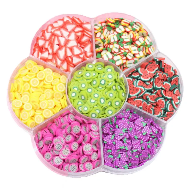 Ассорти фруктовые ломтики 90 г Fimo колеса-поставки слаймов/Slime аксессуары/Slime добавить ins/Полимерная глина/дизайн ногтей производитель комплектов для детей