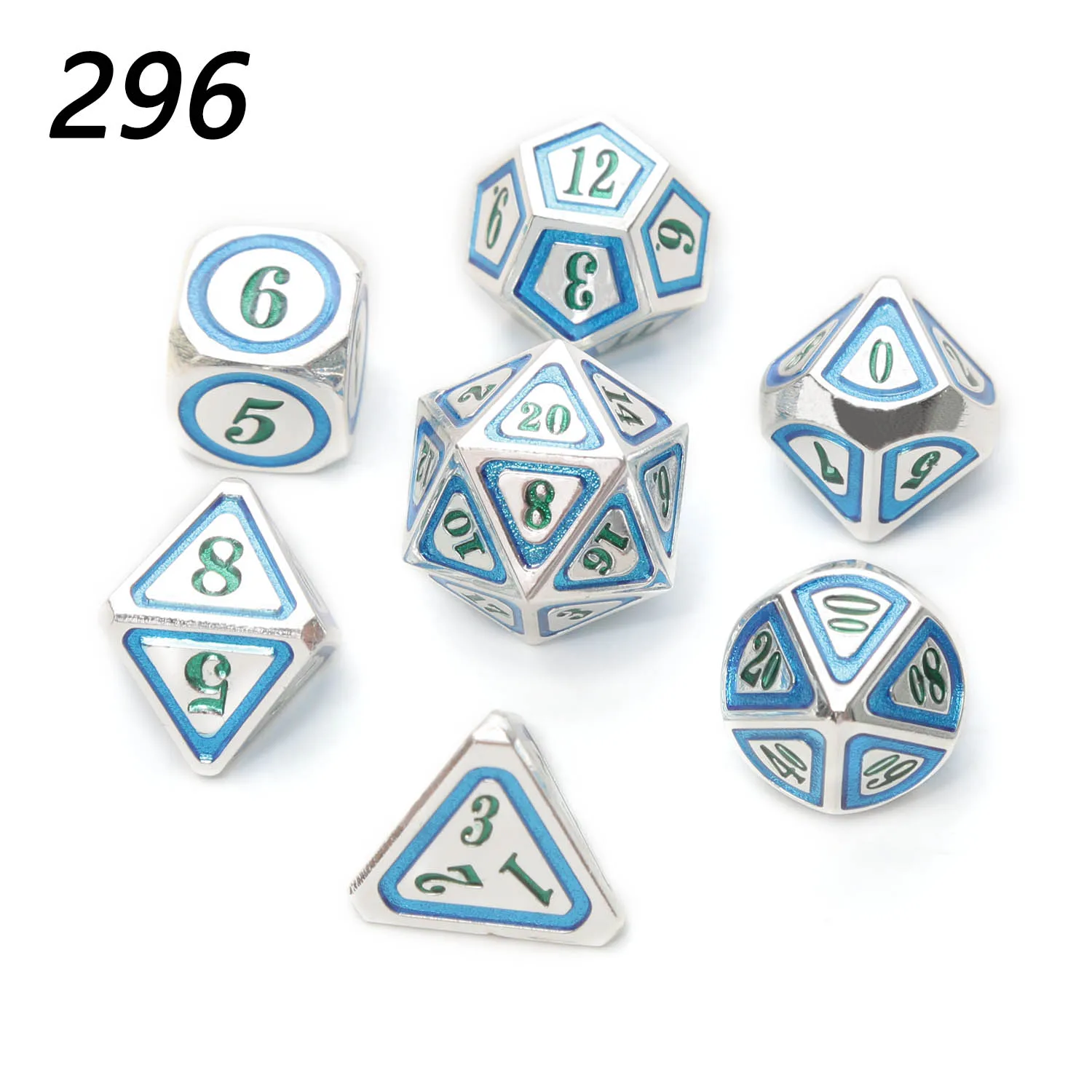 Chengshuo rpg dice dungeons and dragons table games sales promotion polyhedral metal dices Zinc alloy new style number dices - Цвет: 296