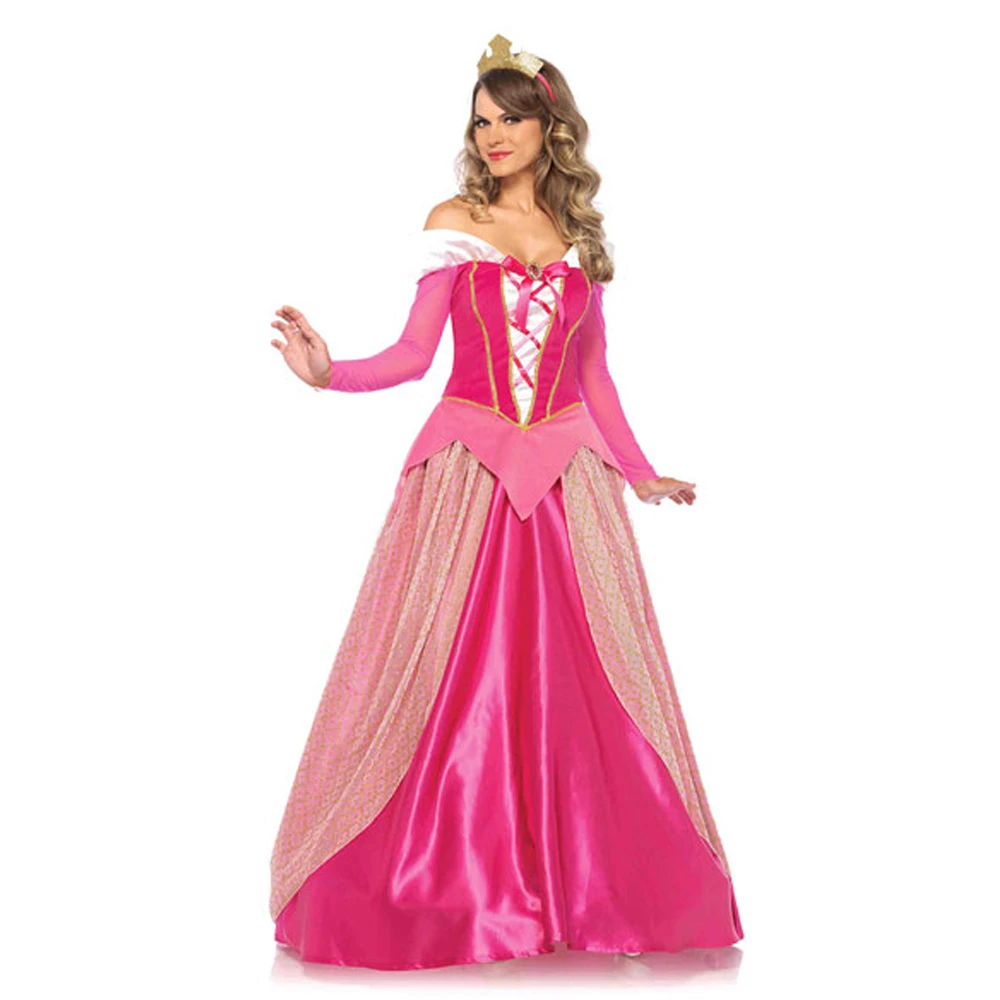 aumento Insatisfecho carga Disfraz de princesa rosa para mujer adulta, Vestido largo de lujo, para  Halloween, cosplay|Disfraces de películas y TV| - AliExpress