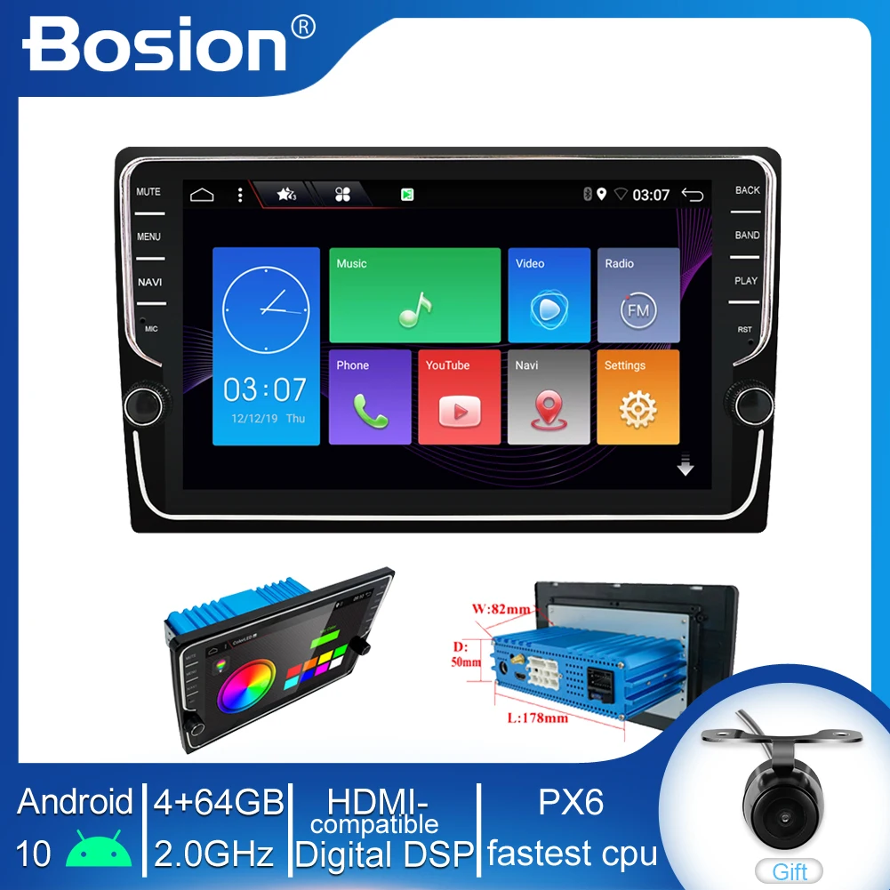 Автомобильная Мультимедийная система с ОЗУ 4 Гб 1din Android 10 0 автомобильное радио