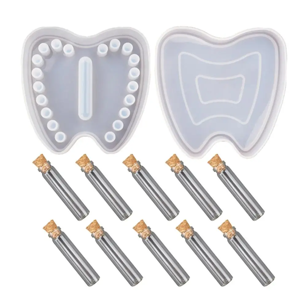 Baby Tooth Container Resin Molds silicone mold DIY Crystal Epoxy Resin Mold Deciduous Teeth Lanugo Memorial Box Silicon Mold Storage Box