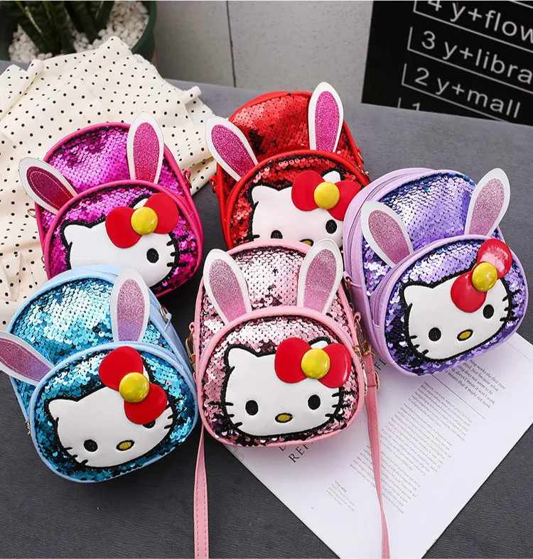 Мультфильм hello kitty девочка Регулируемая сумка на плечо ребенок-игрушка