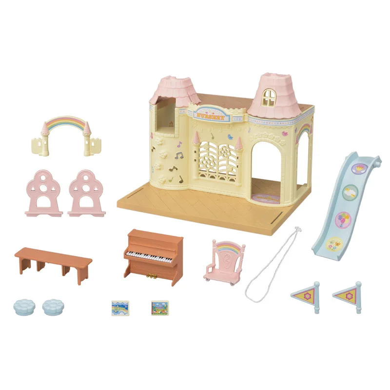 Sylvanian Families игрушка Sylvanian Families Радуга замок детского сада Детский жакет из денима для девочки; игровой домик большая вилла, дом 5316