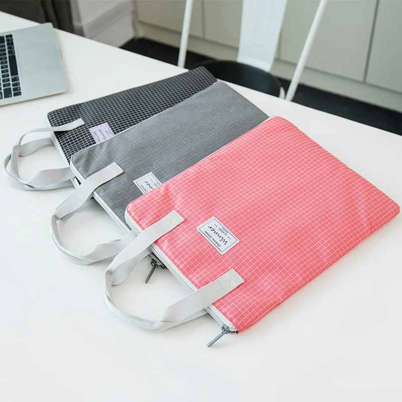 

File Holder Tutorial Waterproof Zipper Bag File Bag Women's A4 Hand File Bag Business Men's Briefbag