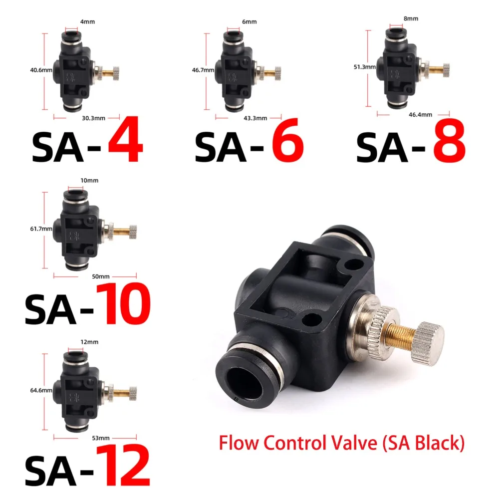 Flow Control Valve（Black）气动阀门 (2)