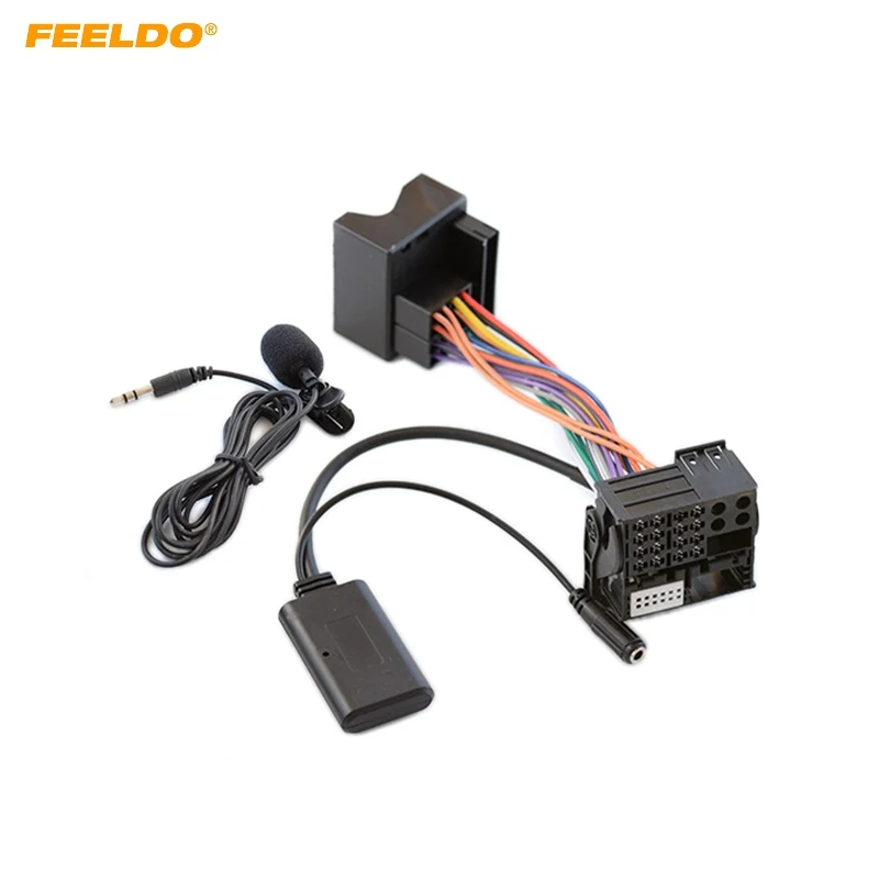

Автомобильный Bluetooth-модуль FEELDO, AUX-in аудио MP3 музыкальный адаптер, 16Pin стерео проводка для Volkswagen Passat Touareg Skoda # HQ6784