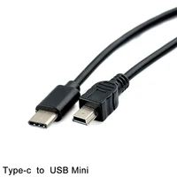 30cm USB tipo c a Mini USB Cable USB-C macho a Mini B macho convertidor adaptador Cable de datos de plomo