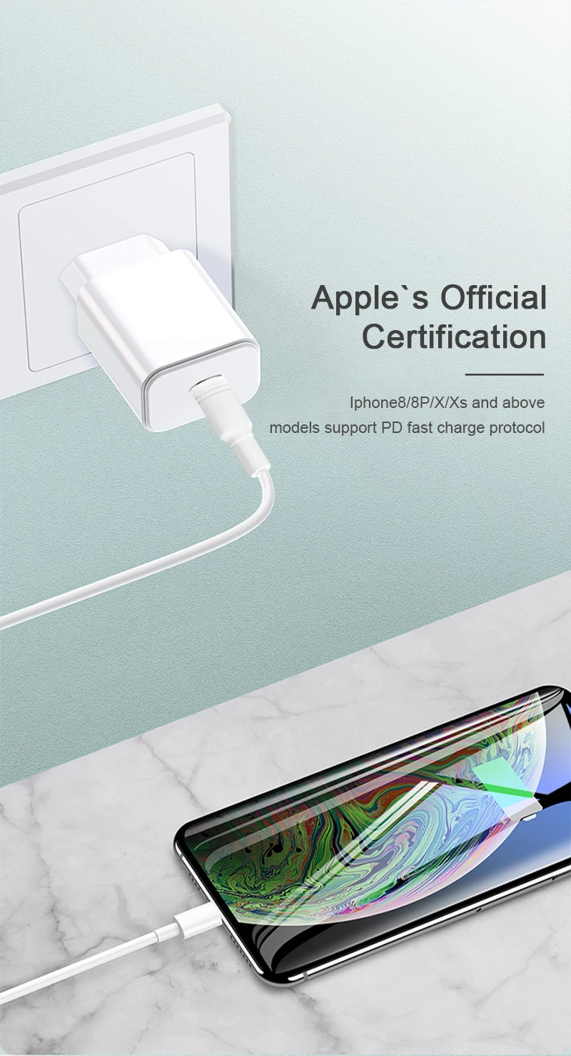 PHOMAX Cargador USB 18 Вт PD 3,0 для iPhone X cargador raspido Pengisian cepat для samsung s10 xiaomi usb tipo C