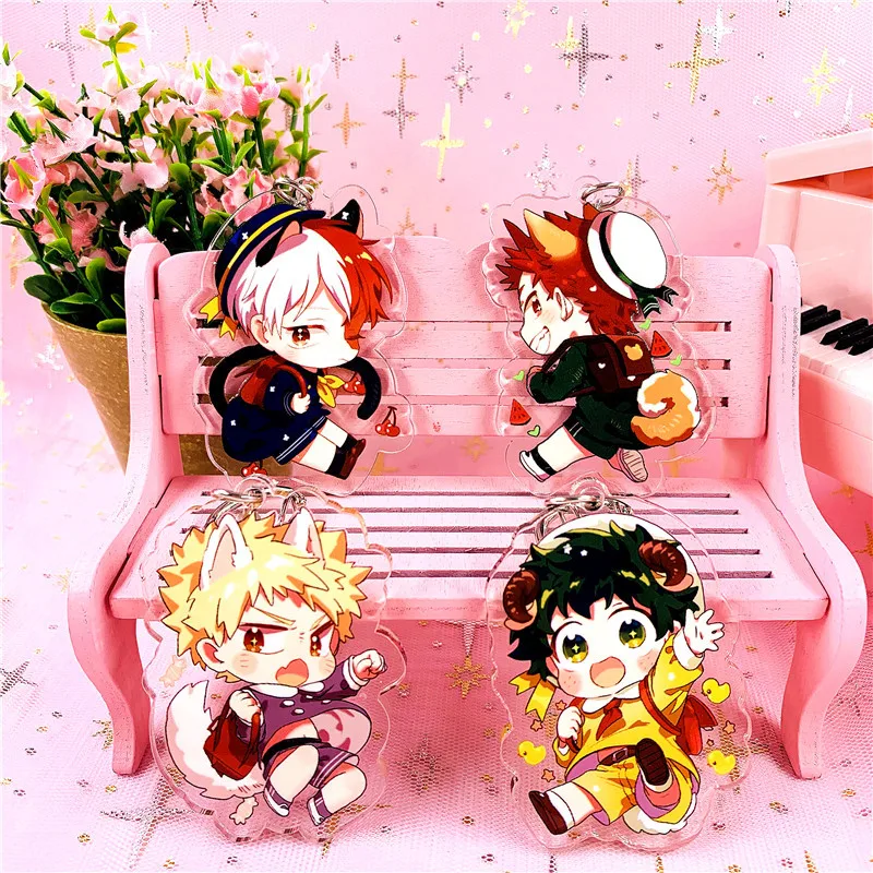 Аниме My Hero Academy брелок Midoriya Izuku Tokoyami Fumikage Todoroki Shouto Bakugou Katsuki акриловый брелок милый мультфильм