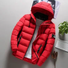 Новинка, зимние куртки для мужчин, хлопковая теплая парка с капюшоном, верхняя одежда, брендовая тонкая мужская качественная куртка, Повседневная ветровка, куртки для мужчин