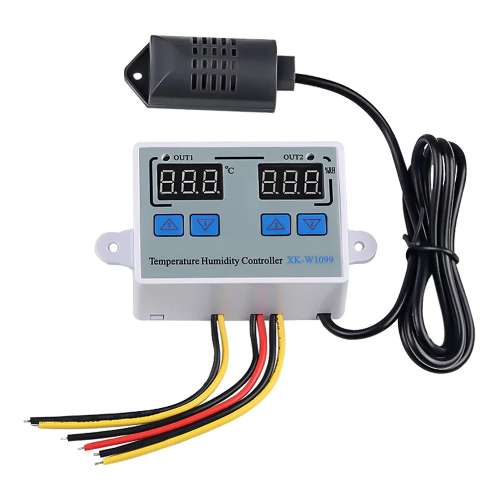 XK-W1099 AC110-220V двойной цифровой регулятор влажности воздуха домашний холодильник термостат Humidistat термометр гигрометр
