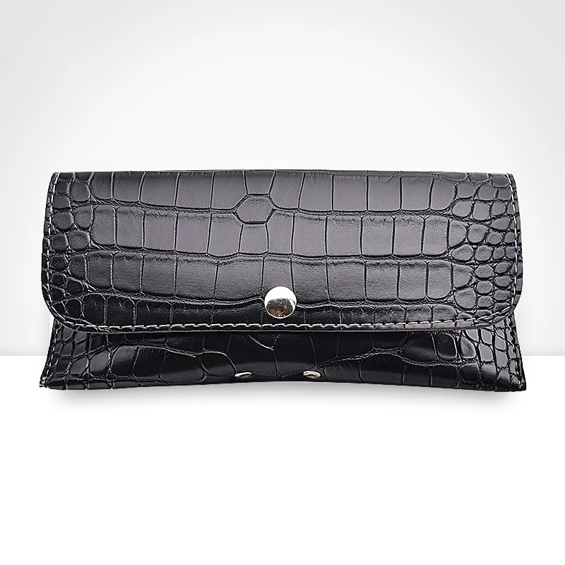 

Модные солнцезащитные очки с кожаной пряжкой в стиле ретро, сумка для мужчин и женщин, спортивные очки для близорукости, удобная коробка с крокодиловым узором