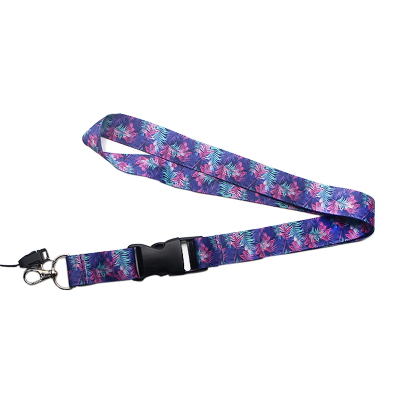 PC204 Модные фиолетовые листья брелок бейдж со шнурком ID Lanyards/Мобильный телефон Веревка/ключ нашейные ремешки Ремешки