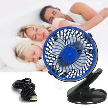 

360° Portable Travel Fan Rechargeable USB Clip On Mini Desk Fan Pram Cot Portable Fan Home & Garden Home Improvement