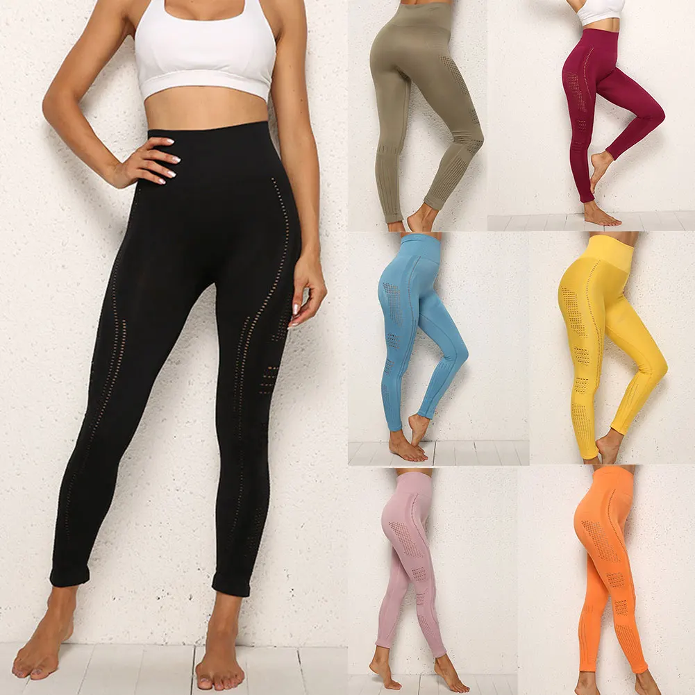 

Hot Women Yoga Pants Seamless Tight Fitness Exercise Running Hip Lifting Bottoming Pants MVI-ing
