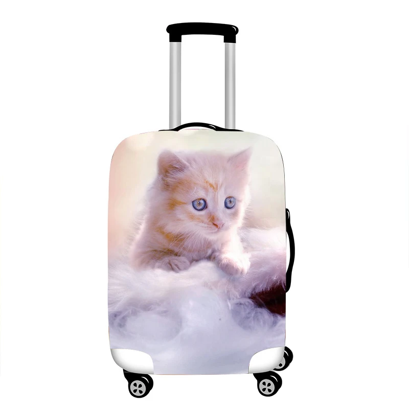 Дорожный багажный Защитный чехол с животным узором, эластичный пылезащитный чехол на колесиках для 18-32 дюймов, чехол Чехол, аксессуары для путешествий - Цвет: G   Luggage cover