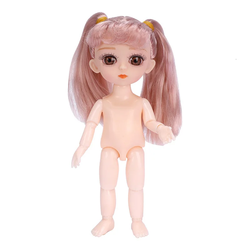 Новая силиконовая кукла принцессы 16 см игрушки для детей Мини BJD с 3D глазами 13