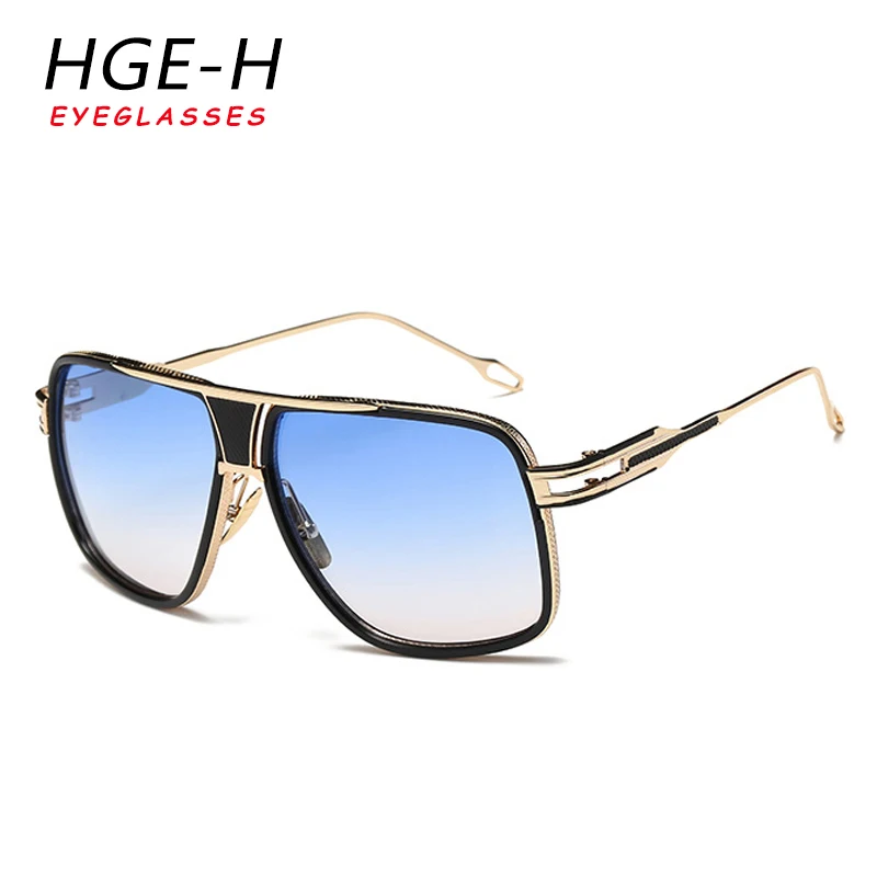 HGE-H, брендовые, дизайнерские, квадратные солнцезащитные очки, мужские, металлическая оправа для очков, Ретро стиль, солнцезащитные очки, для путешествий, уф400, мужские, Gafas de sol KD152