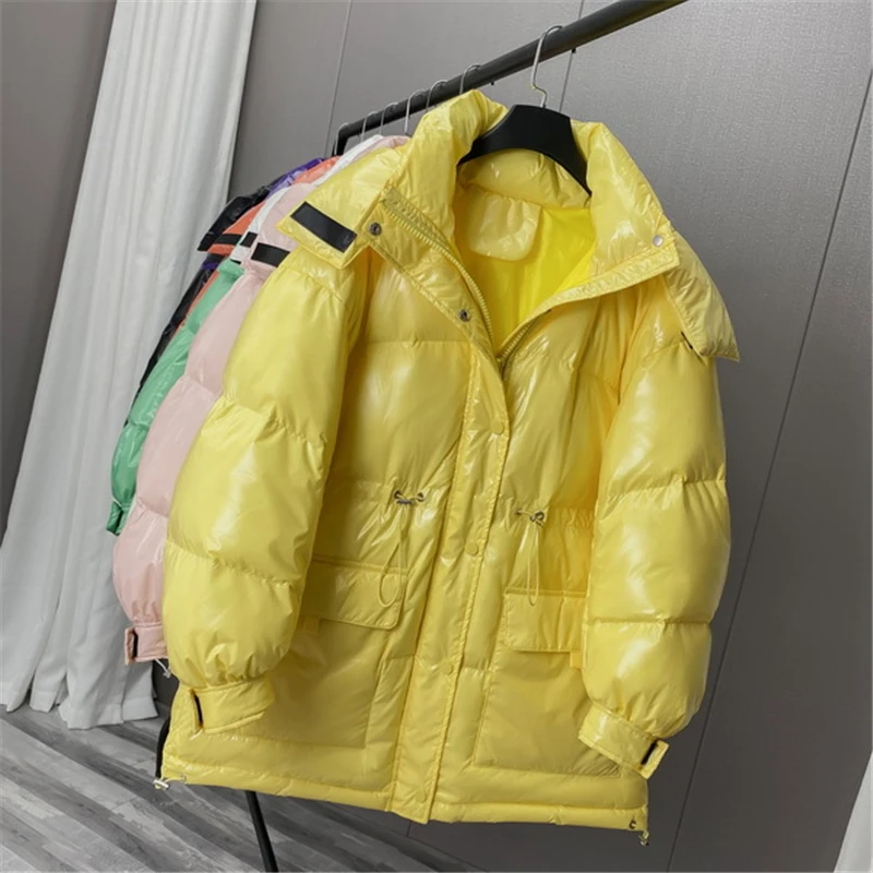 2020 New Fashion Short Glossy Down Jacket Women