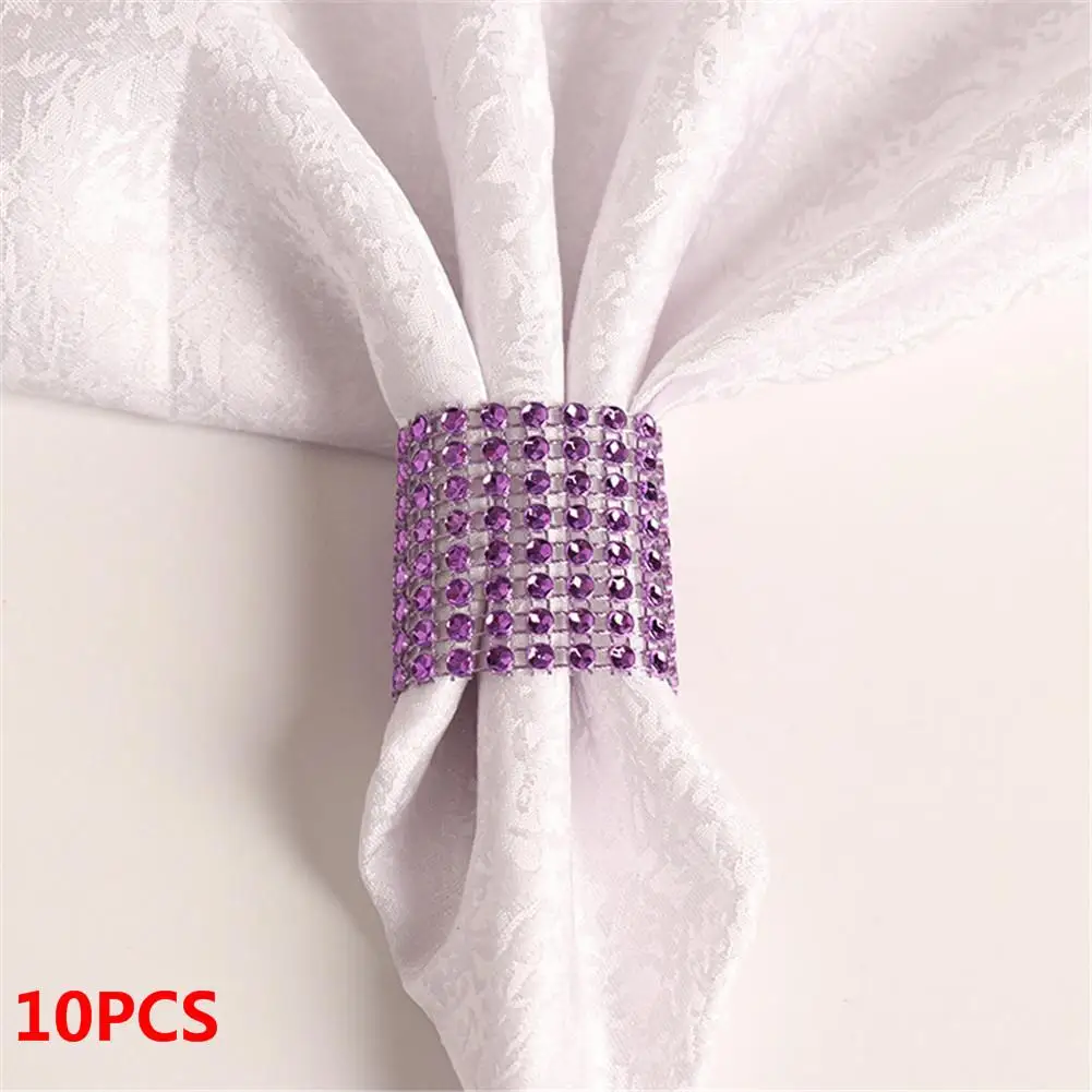10pcs 9 12 шт. кольца для салфеток для свадьбы Алмазный держатель для салфеток чашка цветочный орнамент вечерние декор для банкетного стола аксессуары салфетка пряжка - Цвет: 10pcs 9