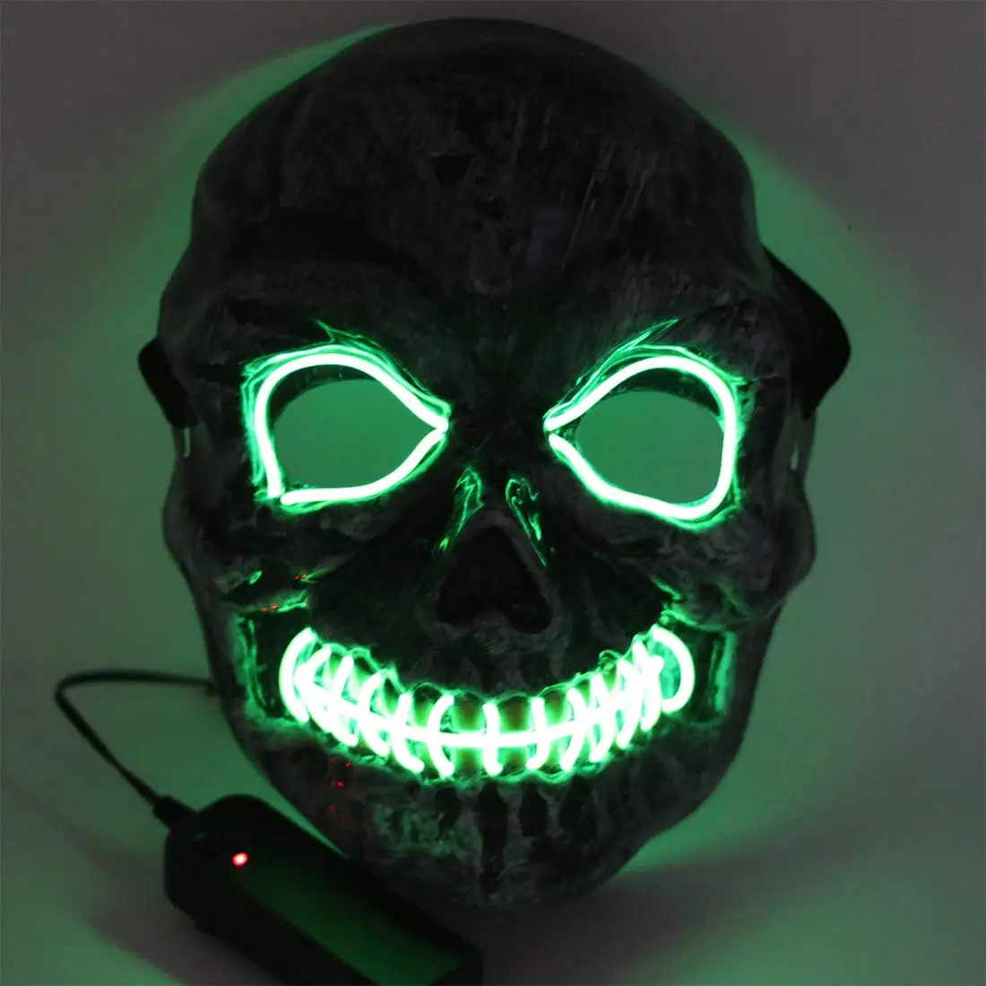Взрослые страшные маски для хеллоуина игрушки для косплея Led костюм Череп Маска светодиодный провод Хэллоуин украшения(6,7X9 дюймов