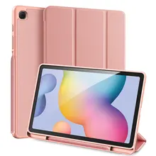 Tablet Case PULeather Compatible With Samsung Galaxy Tab S6 Lite 10.4inch P610 P615 TPU Ultra Slim Trifold Cover With Pen Holder