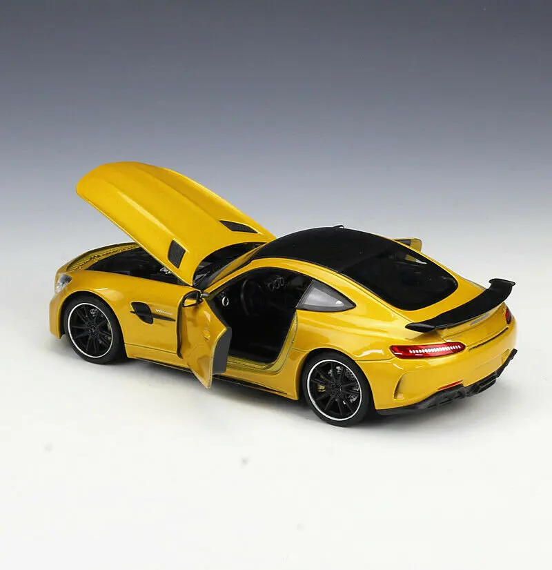 Welly 1:24 AMG GTR металлическая литая модель автомобиля зеленый или белый или красный или желтый