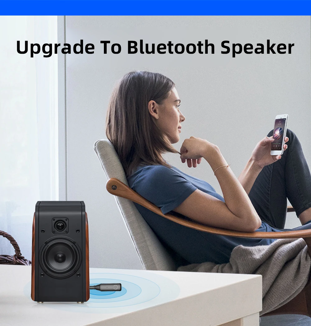 Bluetooth V5.0 беспроводной аудио приемник 5,0 мини стерео адаптер 3,5 мм для ПК автомобильный телефон светильник вес