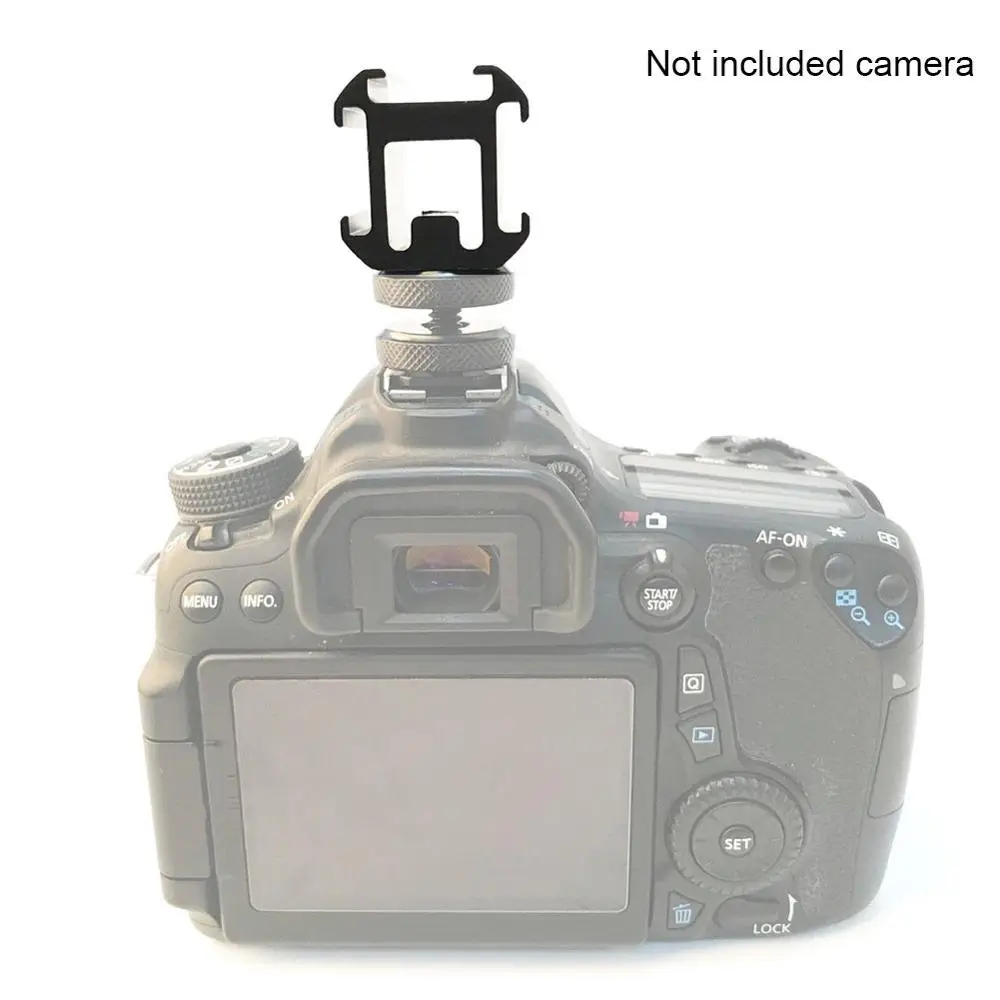 Three Head Connect Hot Shoe Base Set Use On Camera Mount Microphone Extend Port Metal Professional Adapter For LED Video Light