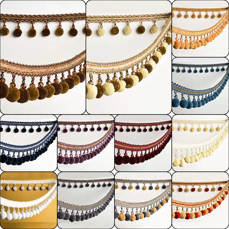 10mm Pom Pom Trimming Bobble Braid Various Colours Per - UK - Foto 5