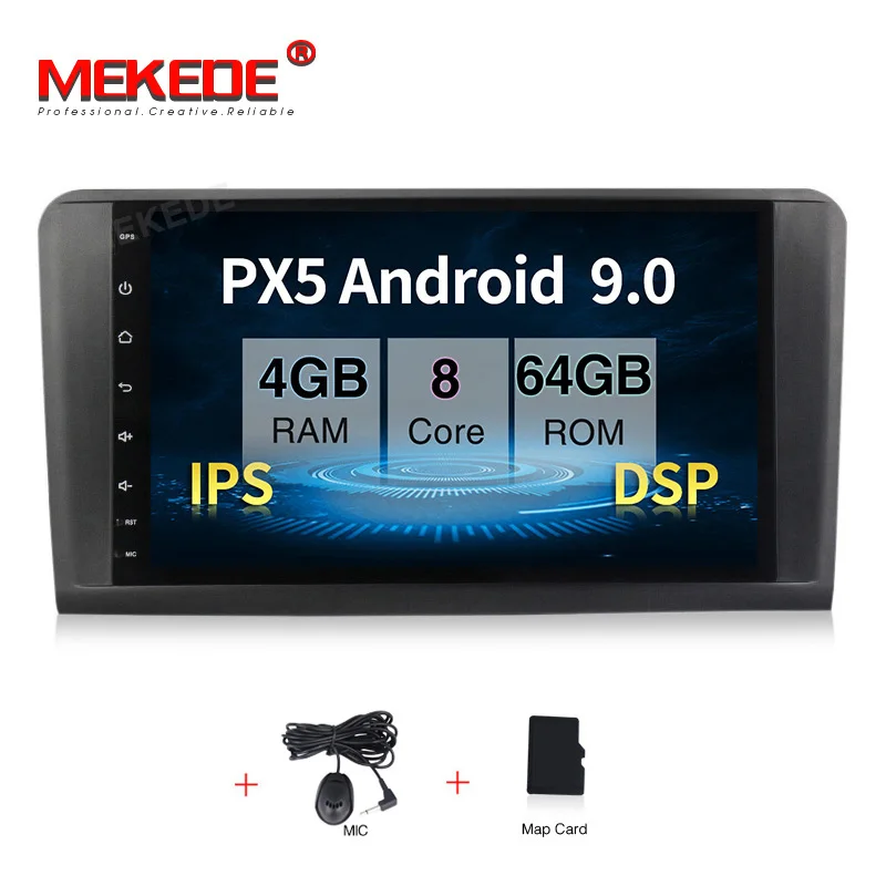 Octa Core 9''Car Android 9,0 автомобиля DVD gps плеер для Mercedes Benz ML W164 W300 ML350 ML450 ML500 GL X164 G320 GL350 GL450 GL500 - Цвет: PX5