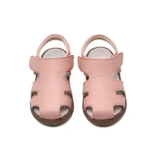 

Closed toe leather kids flat sandals Arch Support baby boy and girls sandals