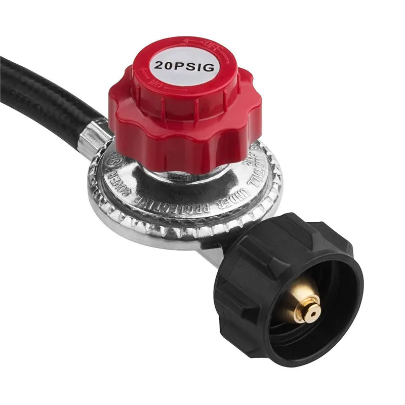 

TTLIFE Propane Regulator Adjustable 0-20 PSI High Pressure Pressure Resistance 4Ft Hose for Propane Burner Turkey Fryer Smoker