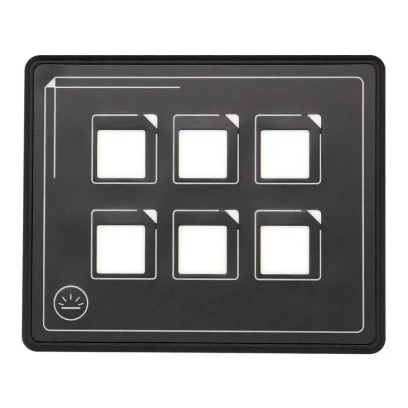 

Durable 6 Gang Touch Screen Switch Panel Easy Installation Hit Color Slim Touch Control Panel Box Car Marine Boat