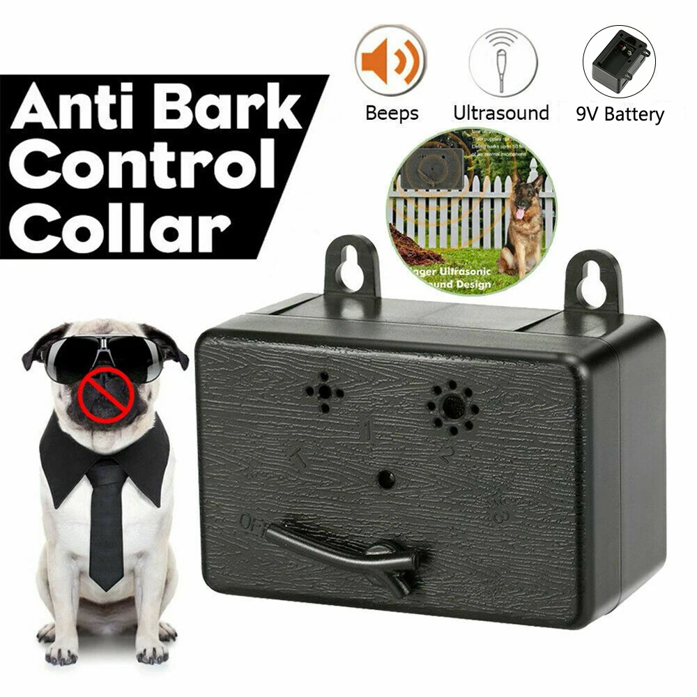

Ultrasonic Dog Bark Stop Anti Barking Dog Repeller Dog Training Devices Double Head Dog Drivers Deterrents Dogs Animals Supplies