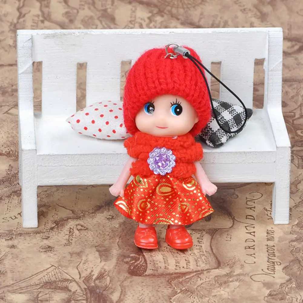 1PC Random Baby Toy Cute Diamond Dolls Plush Keychain Pendant Keychains Key Chain Ring Pendants Gift Toy Plush Dolls 8cm