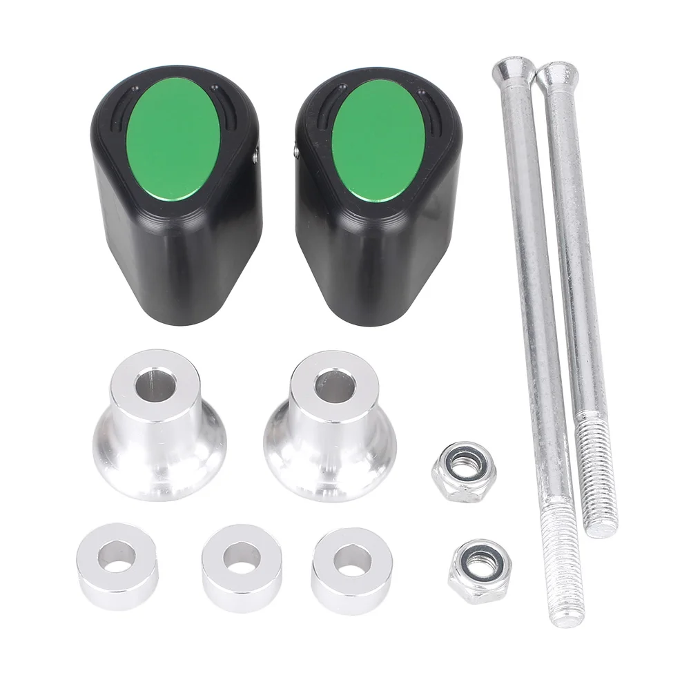 Для Kawasaki Z1000 2007 2008 2009 рамка ползунок Краш pad протектор Защита CNC алюминиевый сплав и АБС пластик мотоцикл части - Цвет: Зеленый
