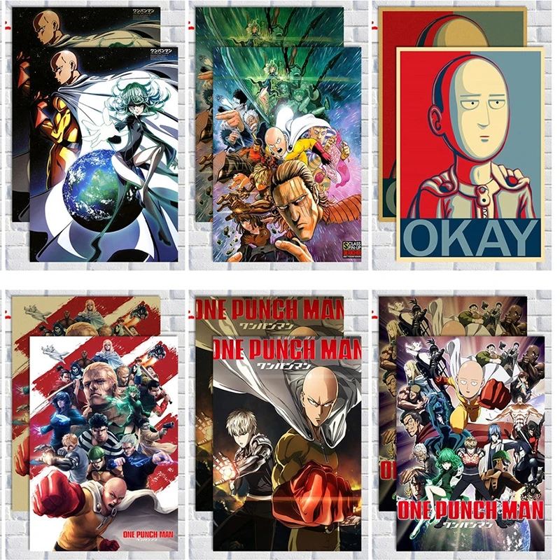 Cosy Moment One punch man плакат популярное японское аниме плакаты винтажная белая крафт