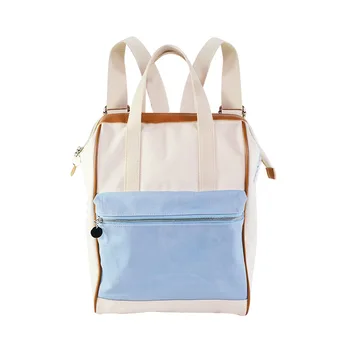 

Backpack Embroidered Canvas Backpack Blue Letter Travel Backpack